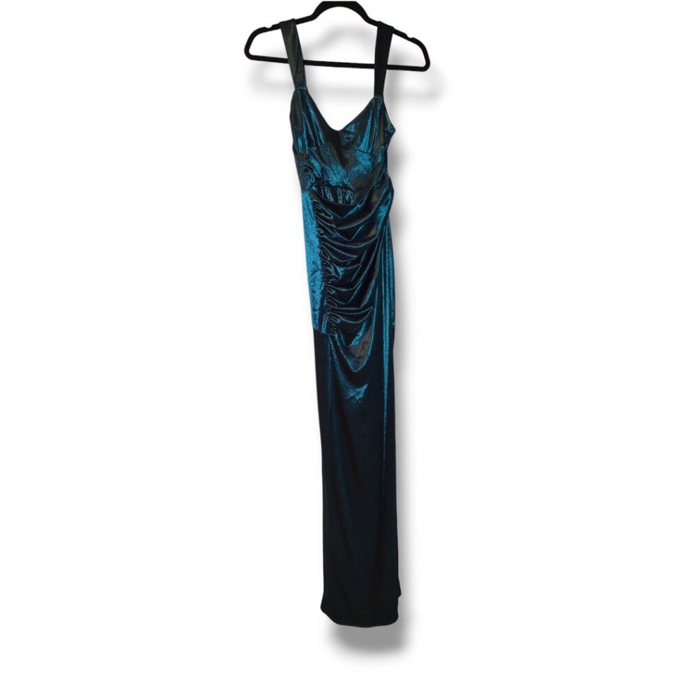 ASOS Design High Slit Satin Cocktail Dress - Picture 5 of 6